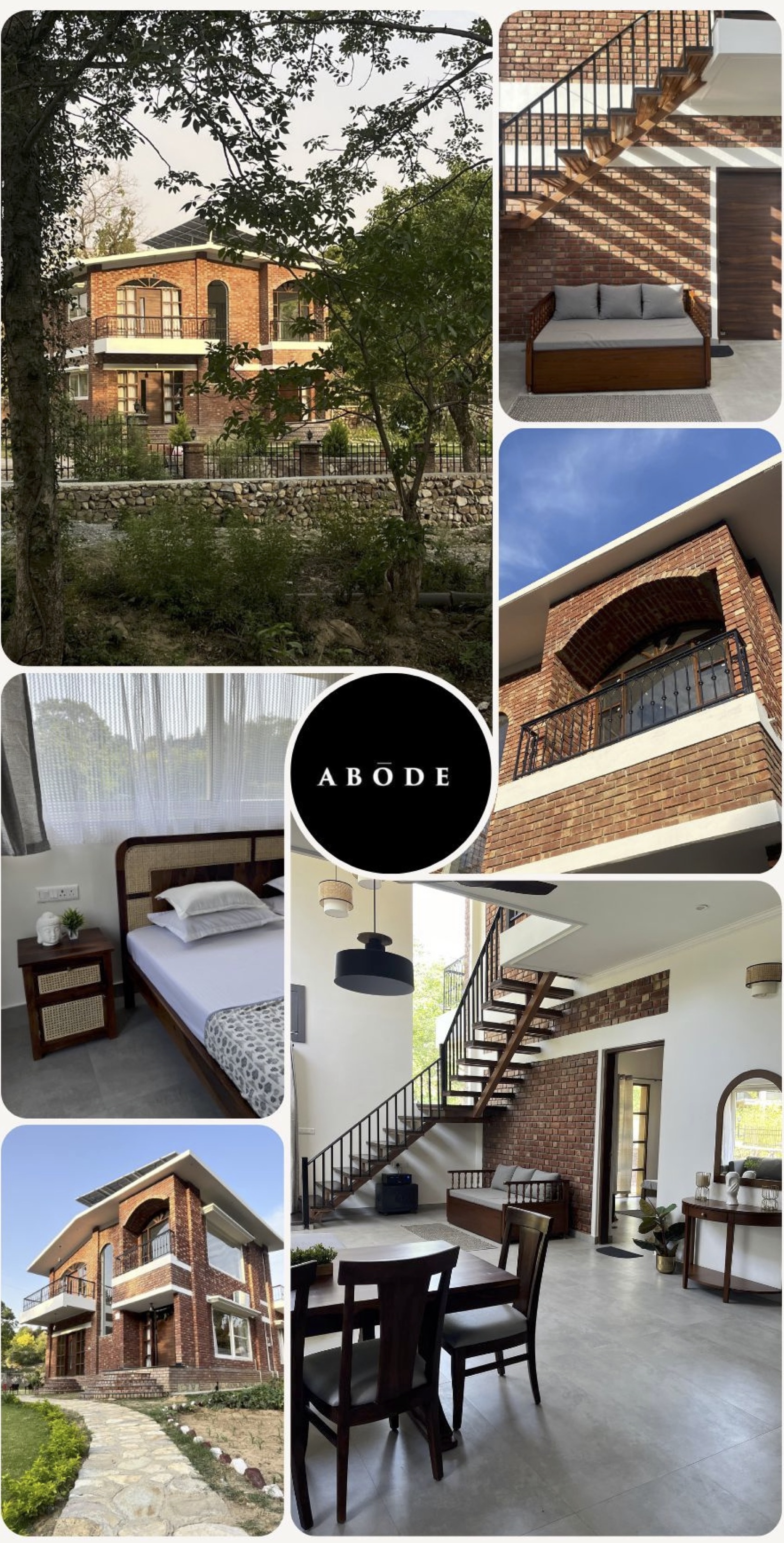The Abode Living villa exterior surrounded by forest in Dehradun