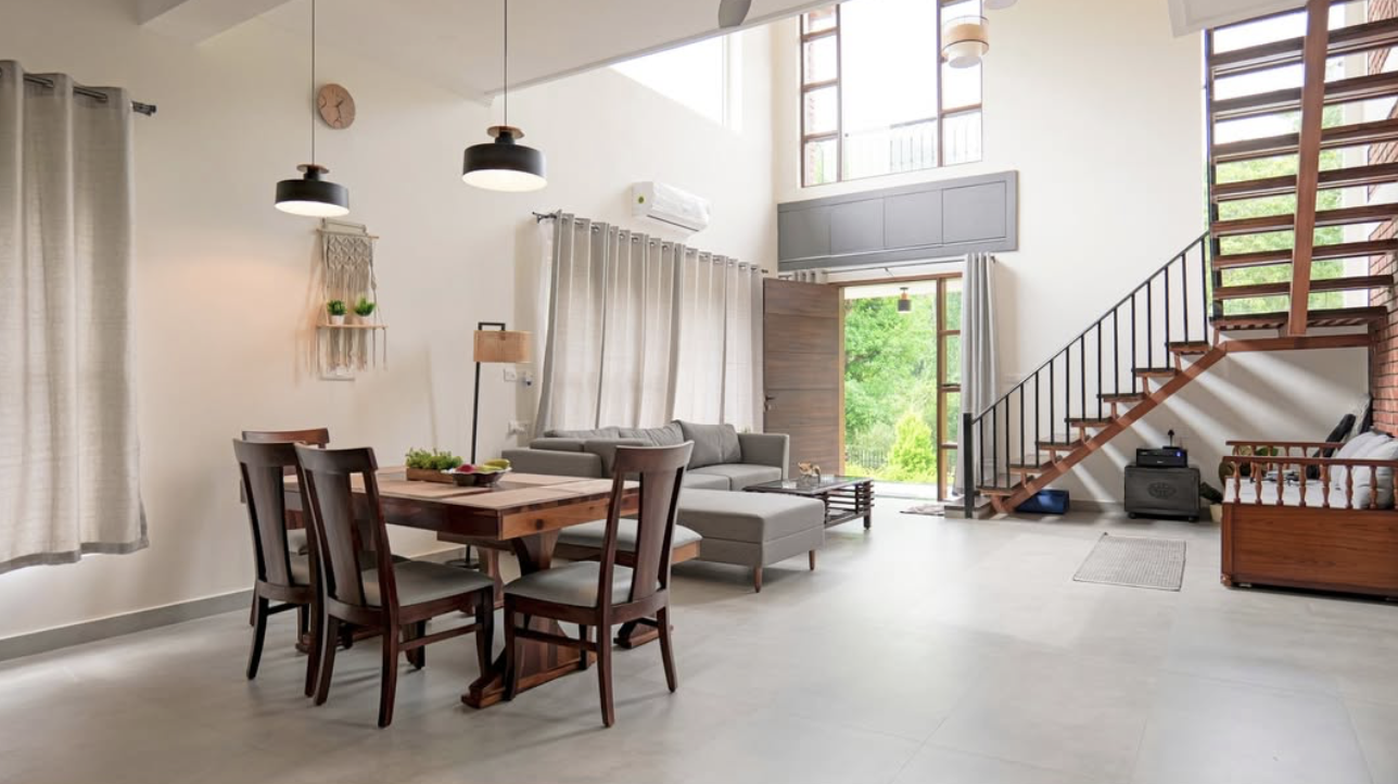 Close view of private stream at The Abode Living luxury villa